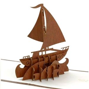 Hallmark Signature Paper Wonder Wood Pop Up - Sailboat